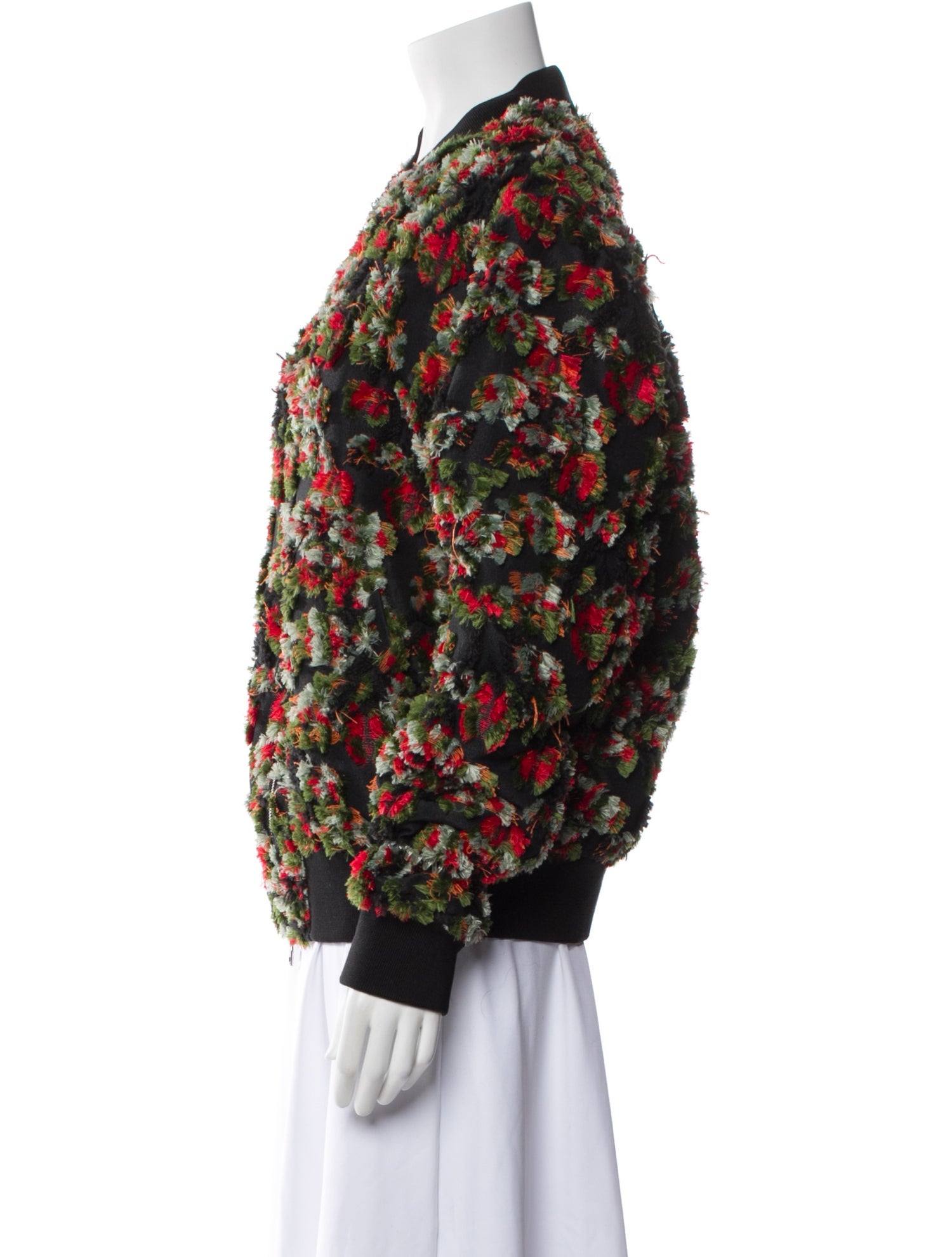 Alexander McQueen Floral Print Bomber Jacket